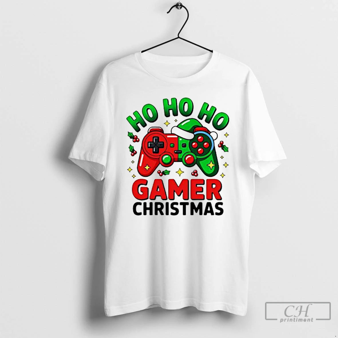 Premium Ho Ho Ho Gamer Christmas T-Shirts, Hoodie, Sweatshirt | DripVista.com