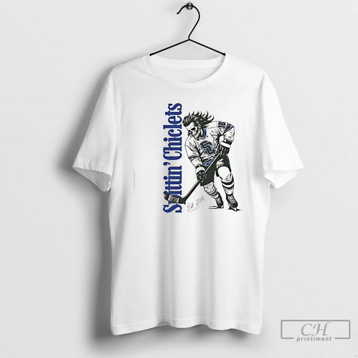 Premium Hockey Spittin Chiclets Skullet Vertical T-Shirts, Hoodie, Sweatshirt | DripVista.com