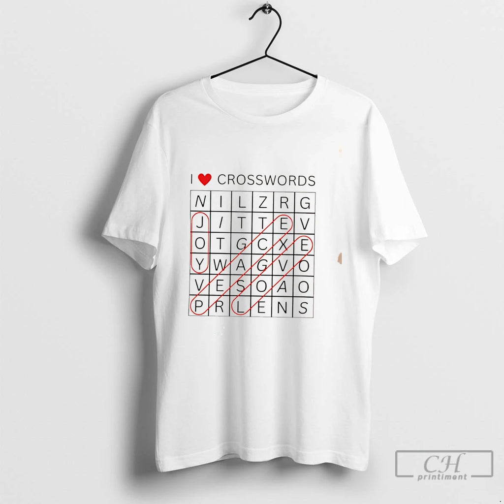 Premium I Love Crosswords Joy Peace Love Tee