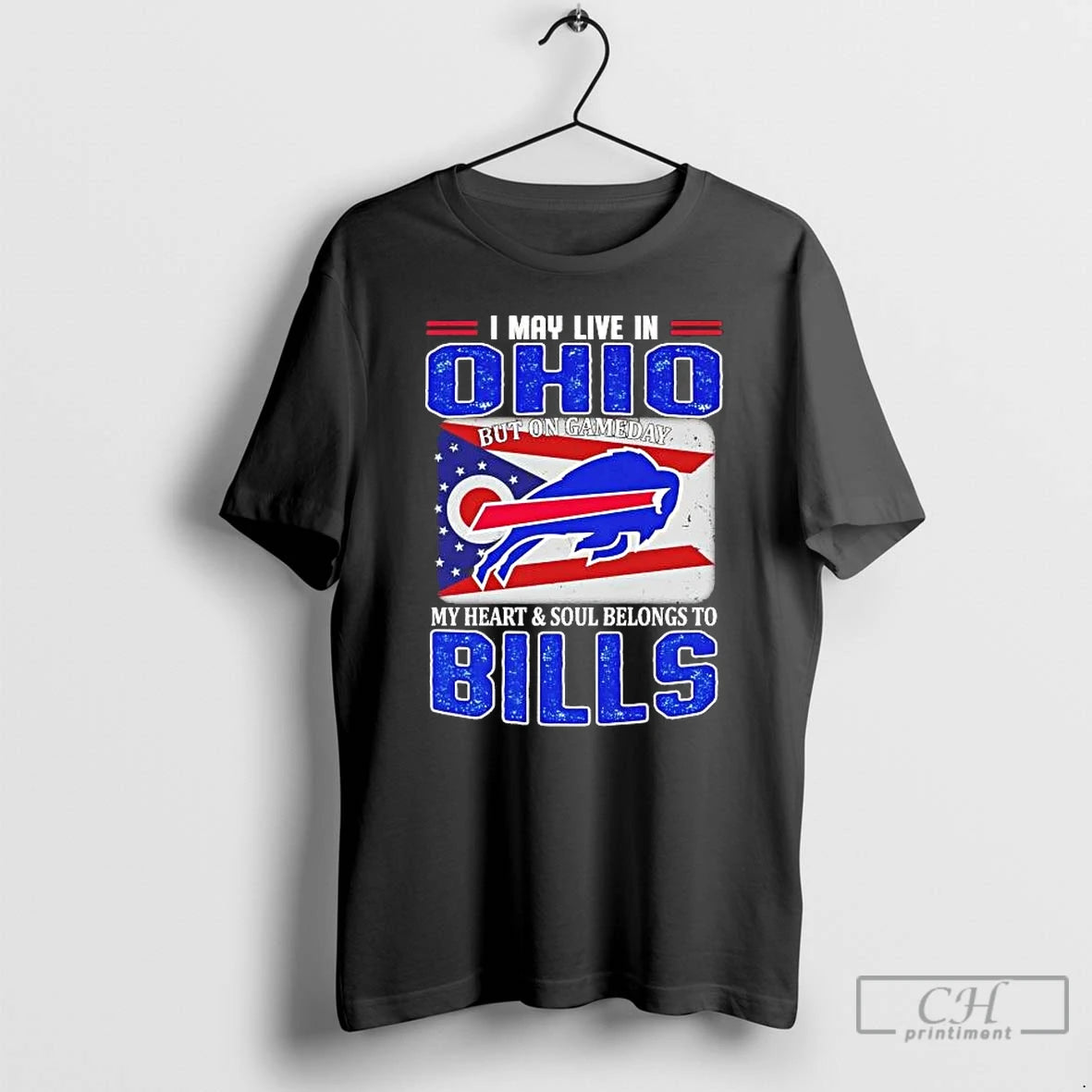 Premium I May Live In Ohio But On Gameday My Heart And Soul Belongs To T-Shirts, Hoodie, Sweatshirt | DripVista.com