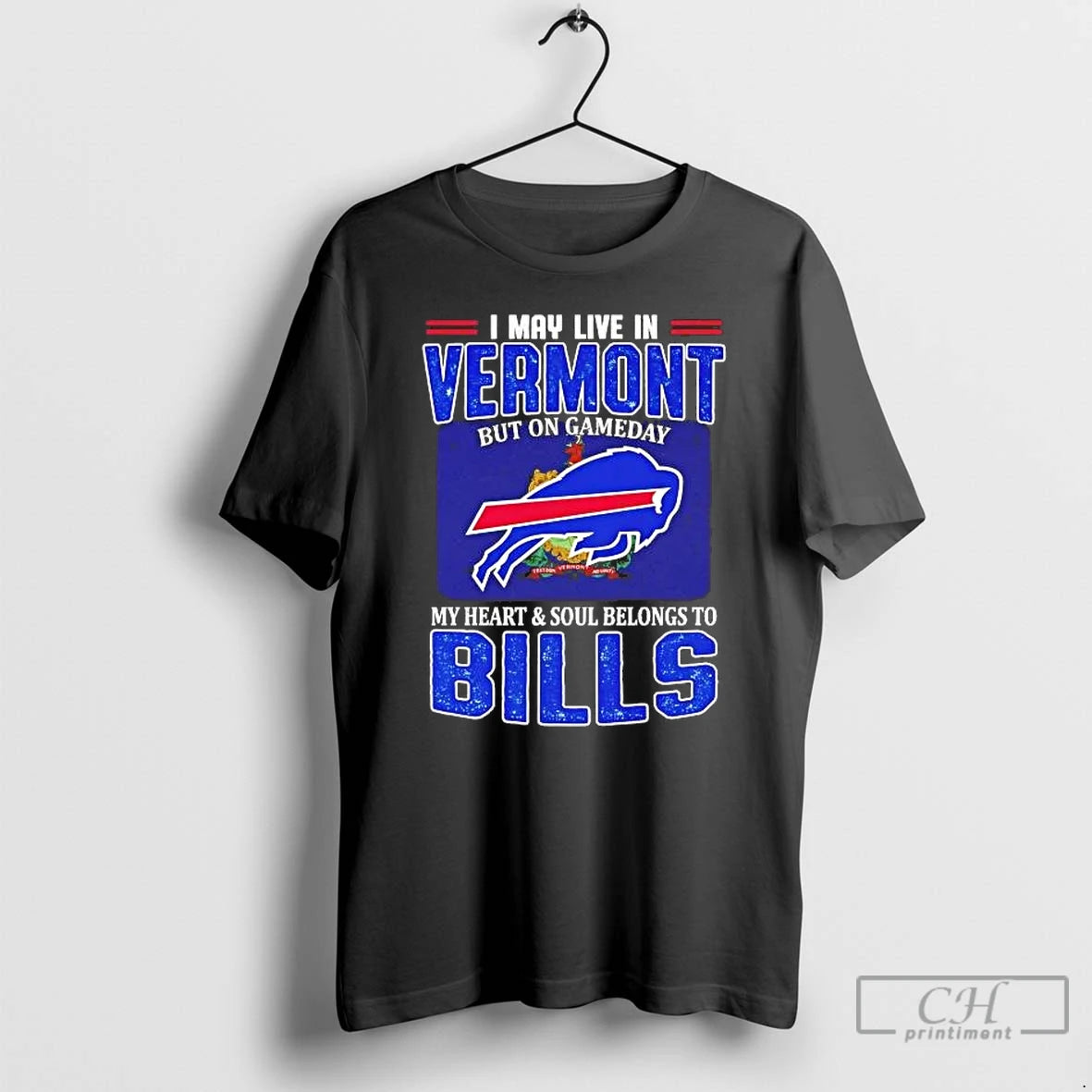 Premium I May Live In Vermont But On Gameday My Heart And Soul Belongs To T-Shirts, Hoodie, Sweatshirt | DripVista.com