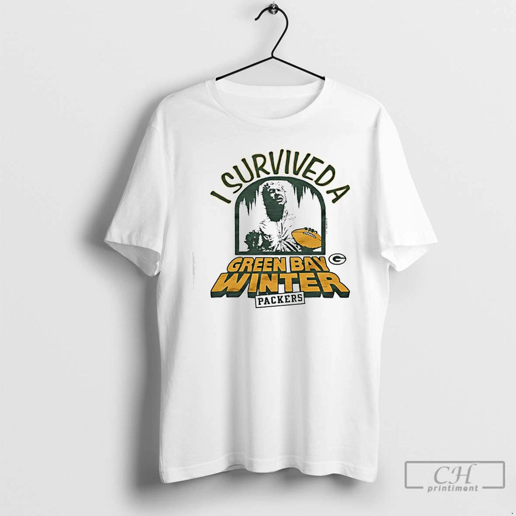 Premium I Survived A Green Bay Packers Winter T-Shirts, Hoodie, Sweatshirt | DripVista.com