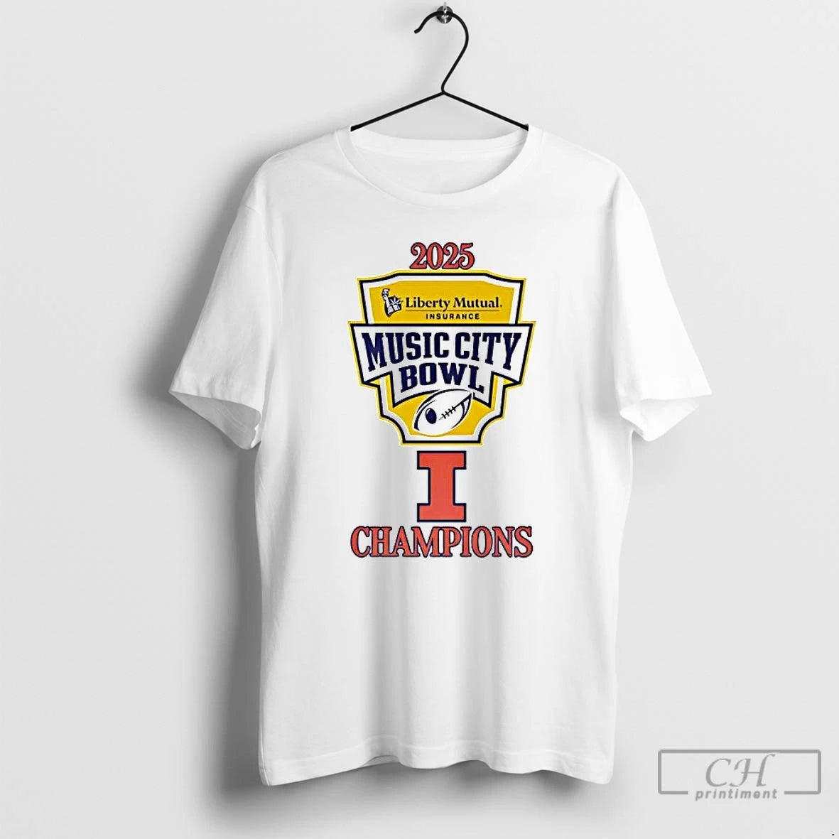 Premium Illinois Fighting Illini 2025 Music City Bowl Champions Logo T-Shirts, Hoodie, Sweatshirt | DripVista.com
