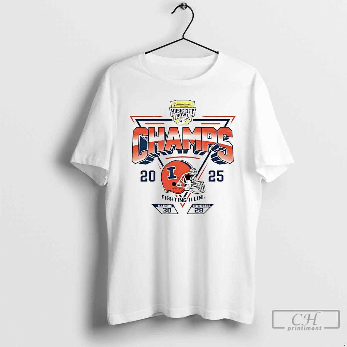 Premium Illinois Fighting Illini 2025 Music City Bowl Champs Score T-Shirts, Hoodie, Sweatshirt | DripVista.com