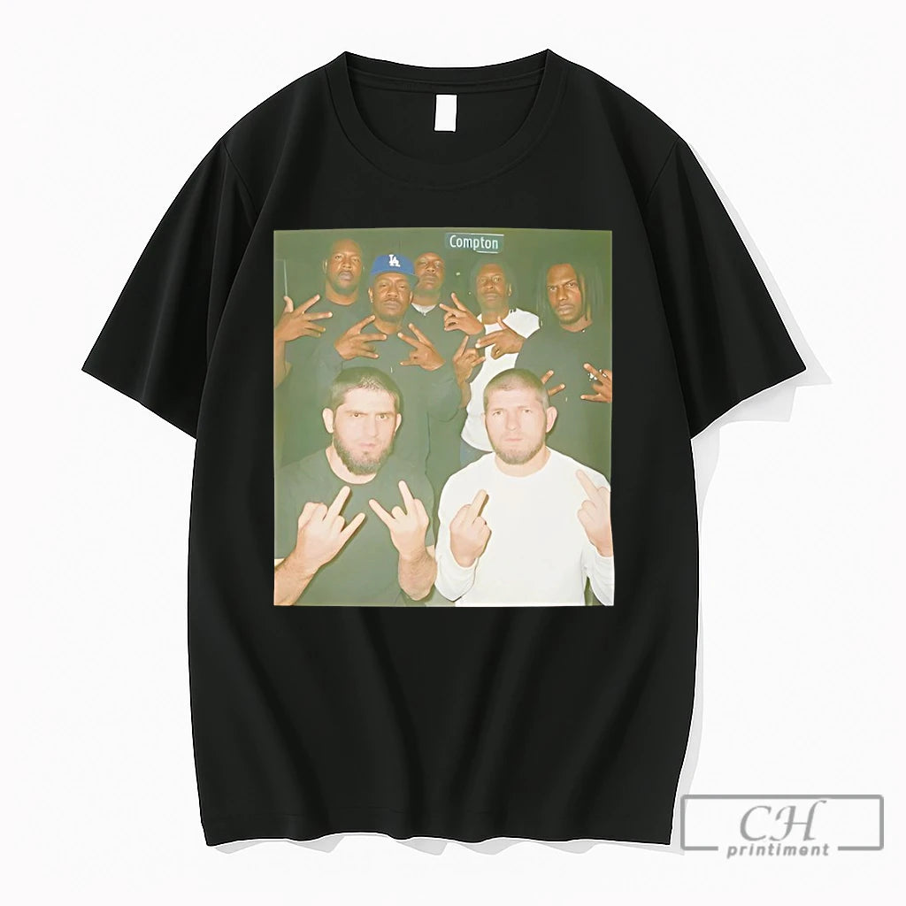 Premium Islam Makhachev And Khabib Nurmagomedov Middle Finger Ufc Photo Vintage