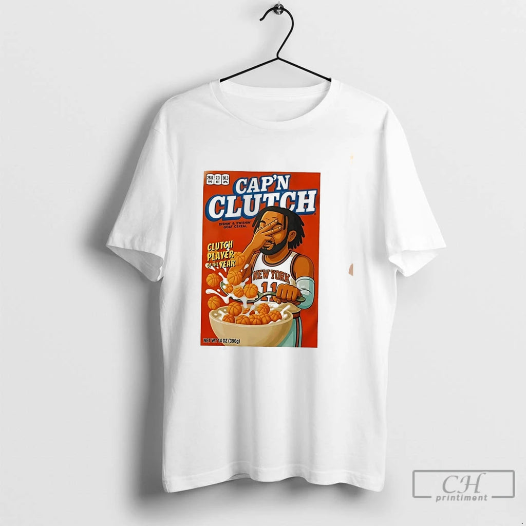 Premium Jalen Brunson Capn Clutch Knicks Tee