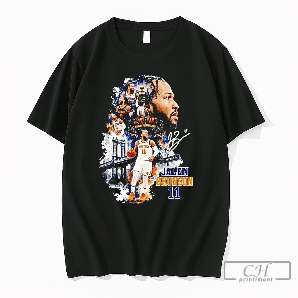 Premium Jalen Brunson Number 11 Knicks Basketball Star Graphic Signature