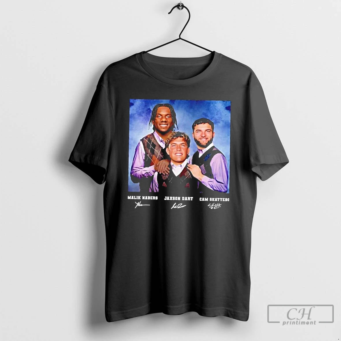 Premium Jaxson Dart Cam Skattebo Malik Nabers New York Step Bros T Shirts