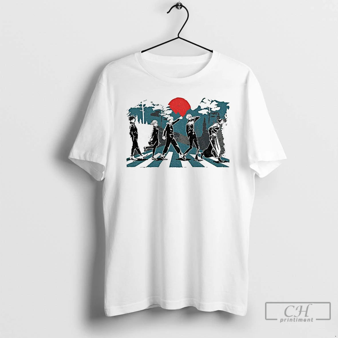 Premium Jujutsu Kaisen Abbey Road Jjk Anime Gojo Friends T-Shirts, Hoodie, Sweatshirt | DripVista.com