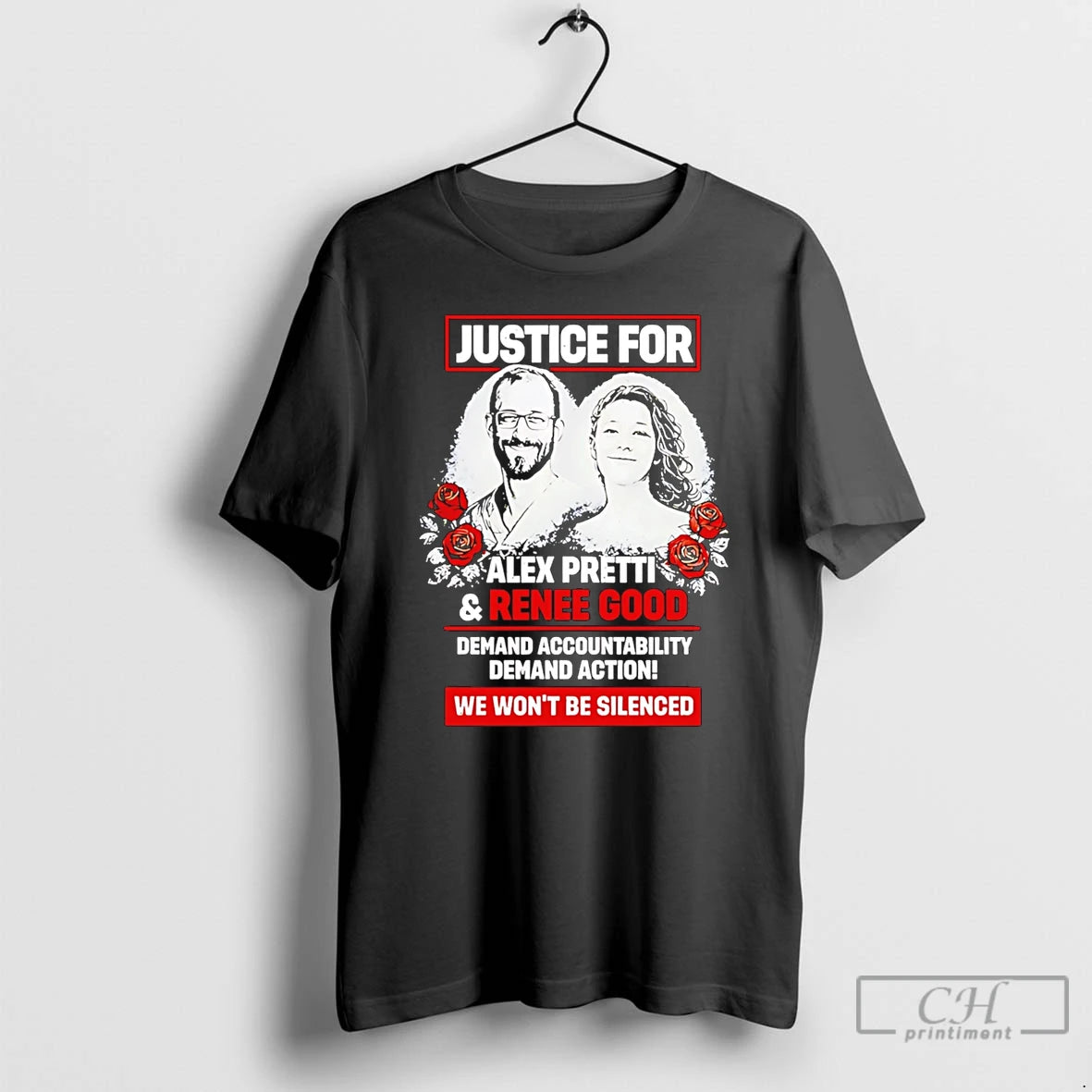 Premium Justice For Alex Pretti And Renee Good We Wont Be Silenced T Shirts Sweater Hoodie, Sweatshirt | DripVista.com