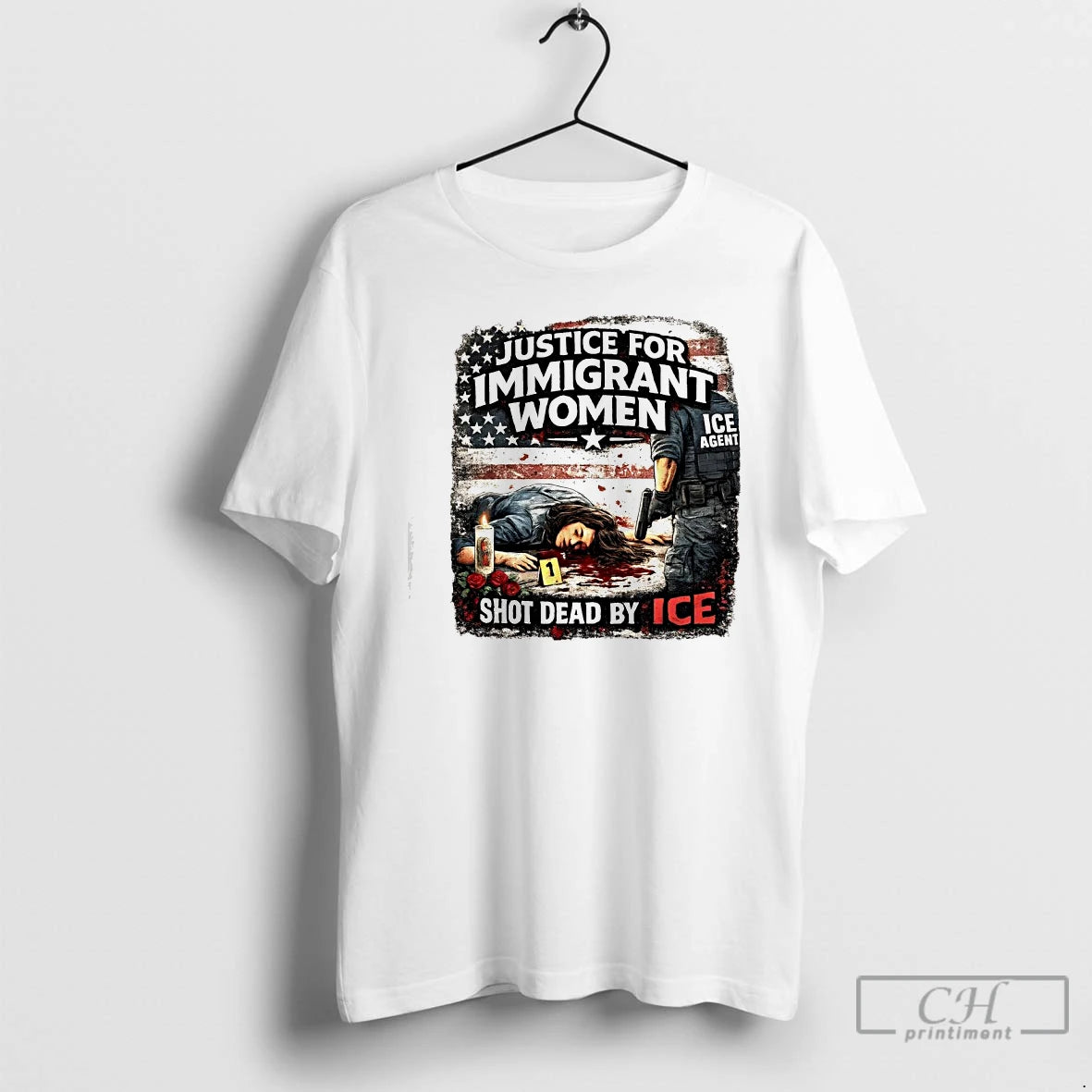 Premium Justice For Immigrant Women Shot Dead By Ice T-Shirts, Hoodie, Sweatshirt | DripVista.com