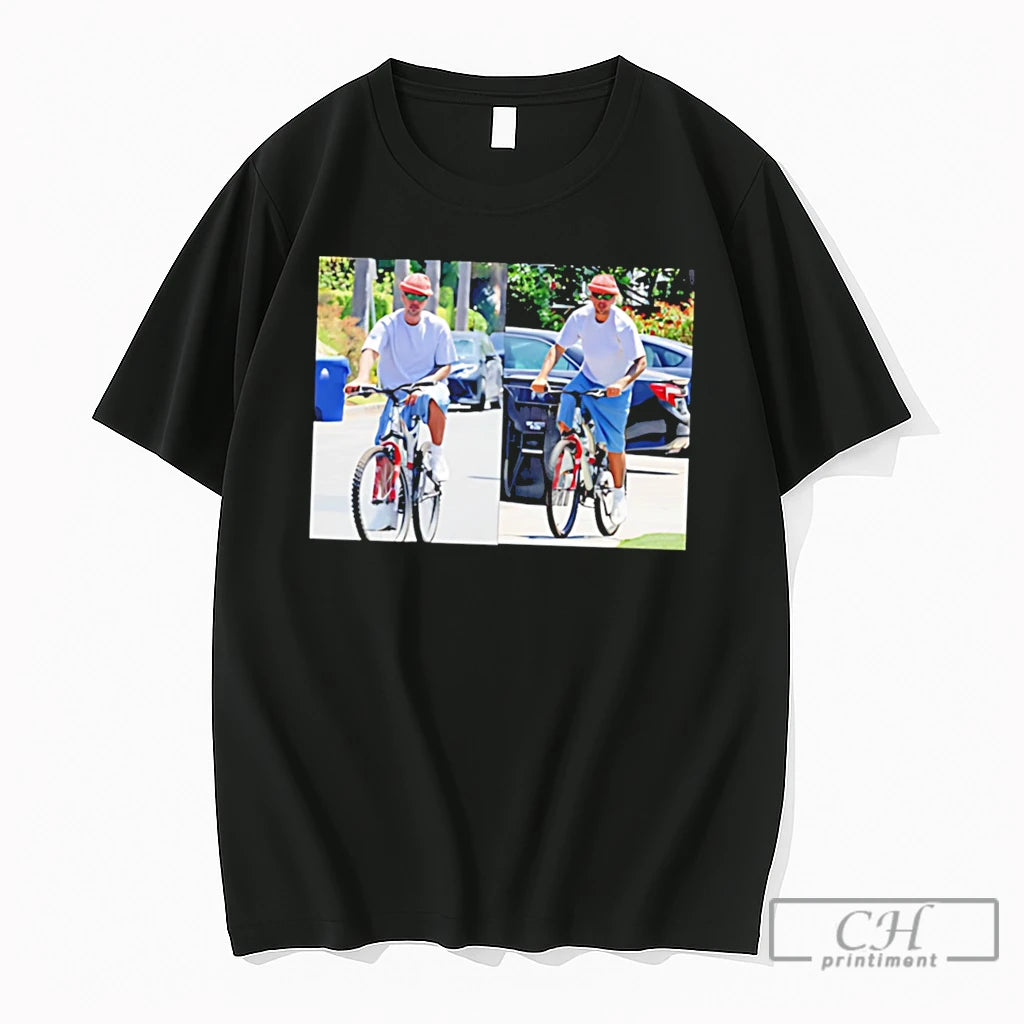 Premium Justin Cycling Photo Funny Tee