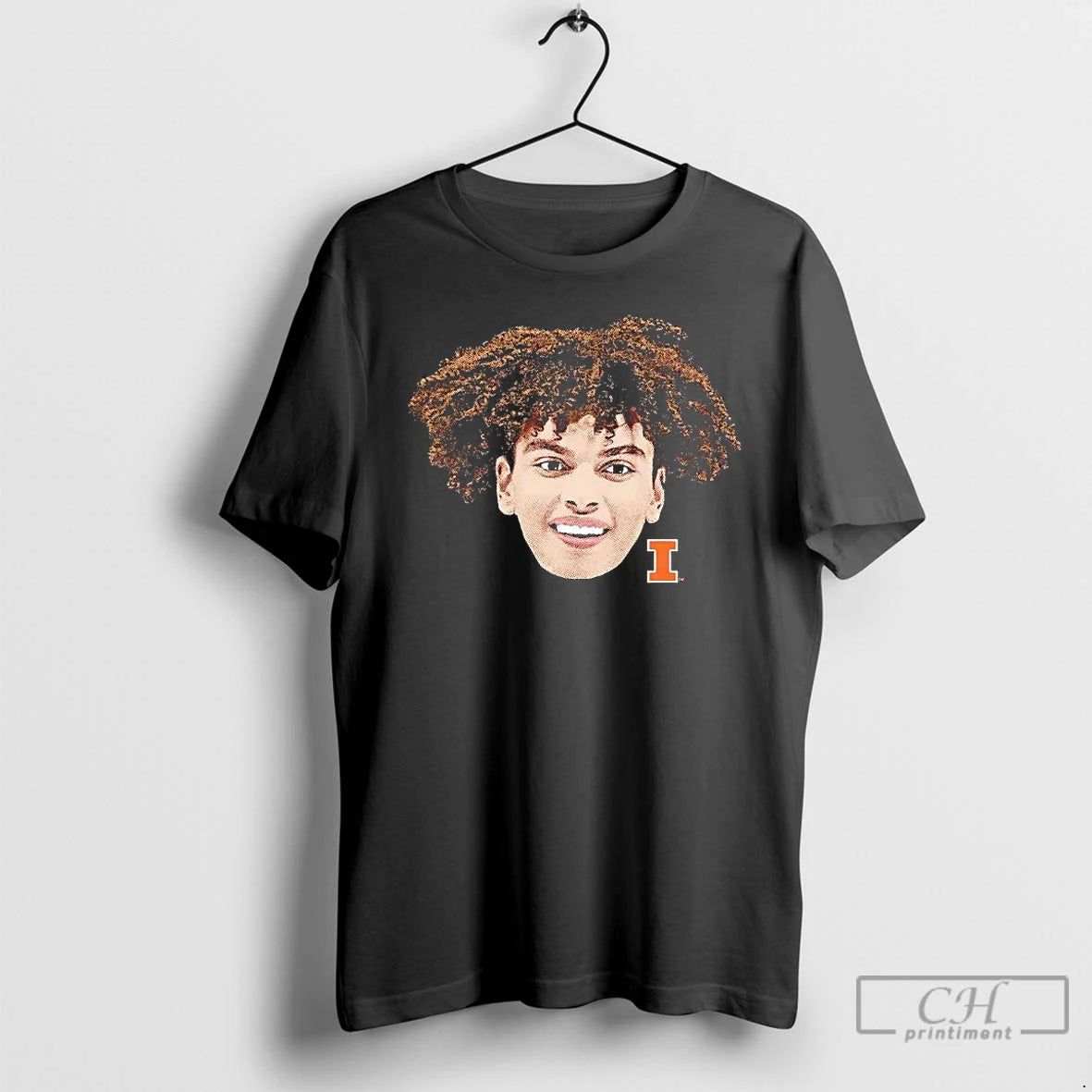 Premium Keaton Wagler Portrait Head Illinois Fighting Illini T-Shirts, Hoodie, Sweatshirt | DripVista.com