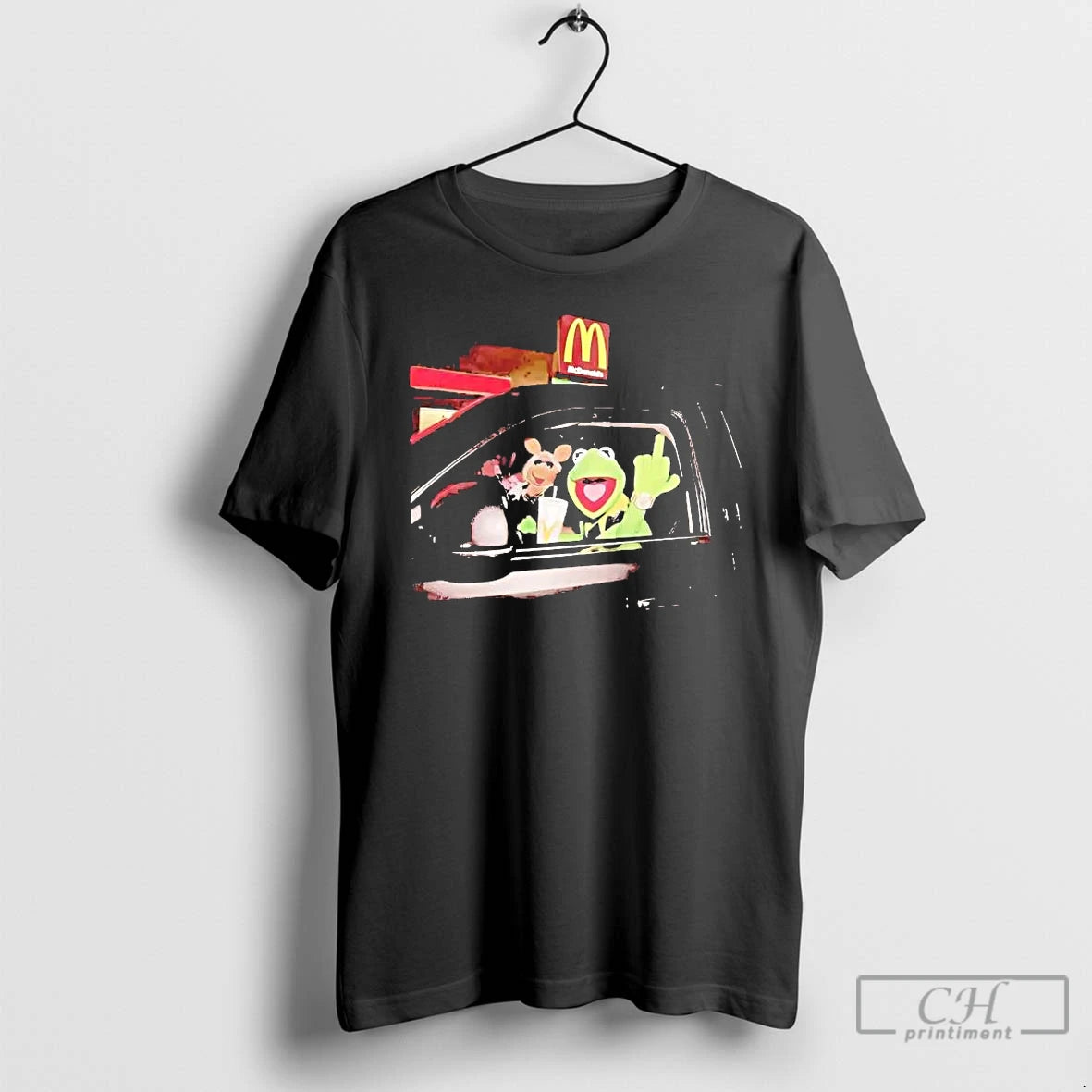 Premium Kermit The Frog Middle Finger Mcdonalds T-Shirts, Hoodie, Sweatshirt | DripVista.com