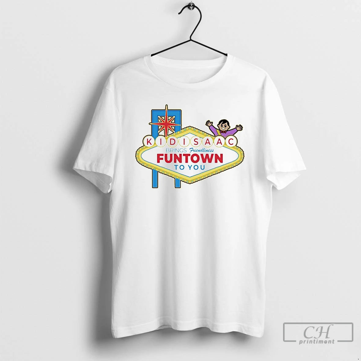 Premium Kid Isaac Funtown Vegas Sign Ornaments T-Shirts, Hoodie, Sweatshirt | DripVista.com
