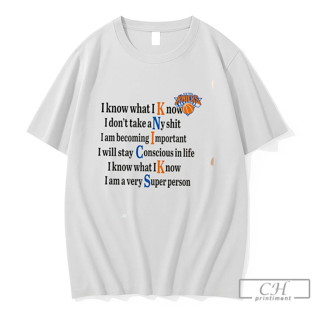 Premium Knicks I Know What I Know 2026 Nba Finals Tee