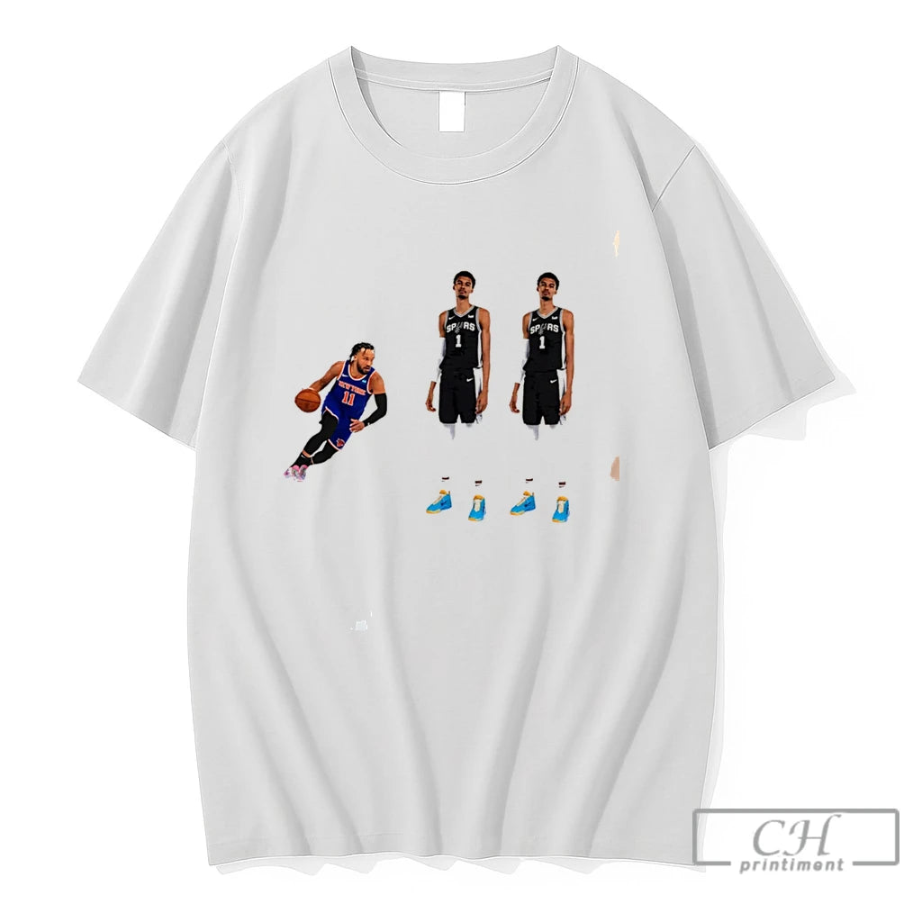 Premium Knicks In 9 11 Jalen Brunson And Victor Wembanyama Tee