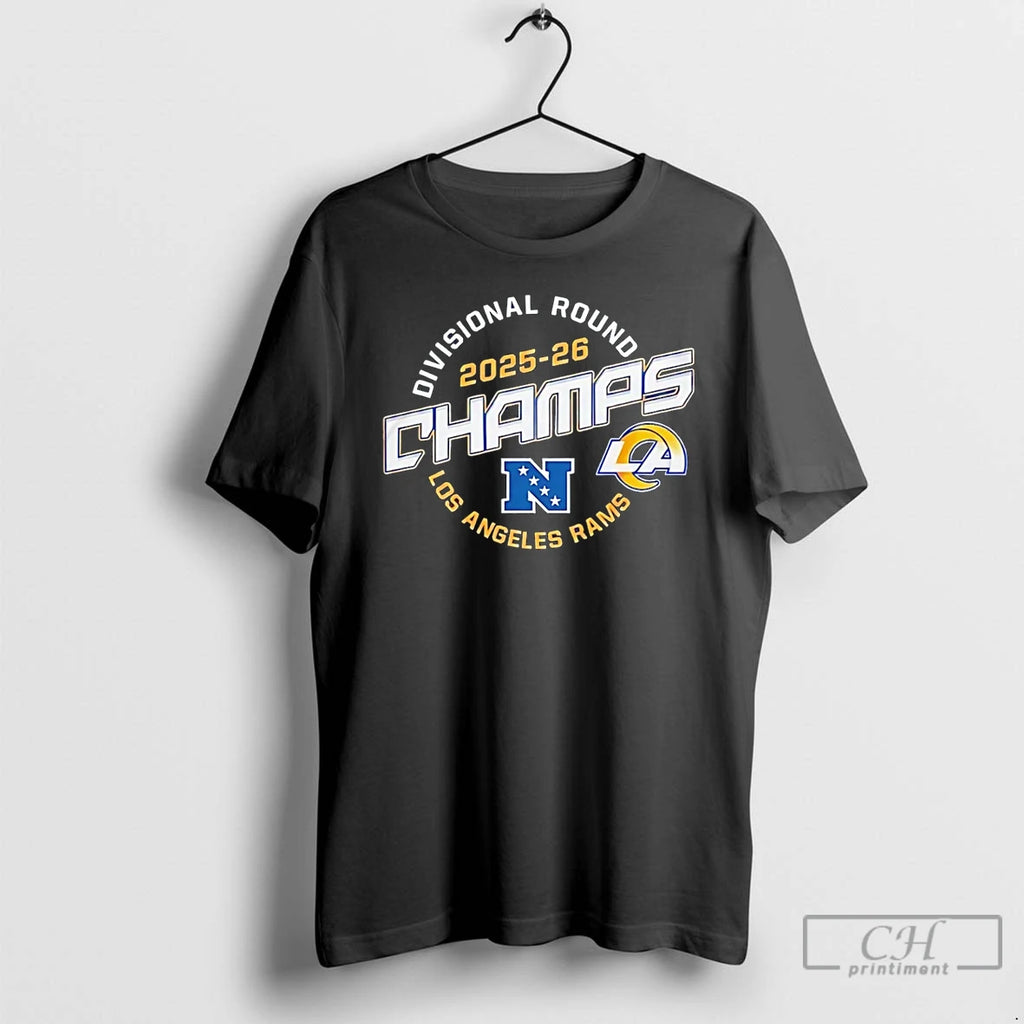 Premium La Rams Champs Divisional Round 2025 26 T-Shirts, Hoodie, Sweatshirt | DripVista.com