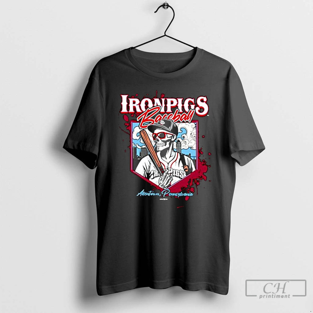Premium Lehigh Valley Ironpigs Baseball Cool Skelly Ornaments T-Shirts, Hoodie, Sweatshirt | DripVista.com
