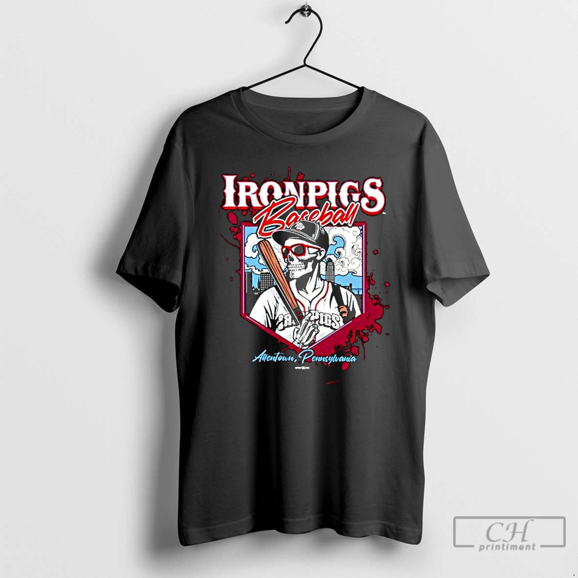 Premium Lehigh Valley Ironpigs Baseball Cool Skelly Ornaments T-Shirts, Hoodie, Sweatshirt | DripVista.com