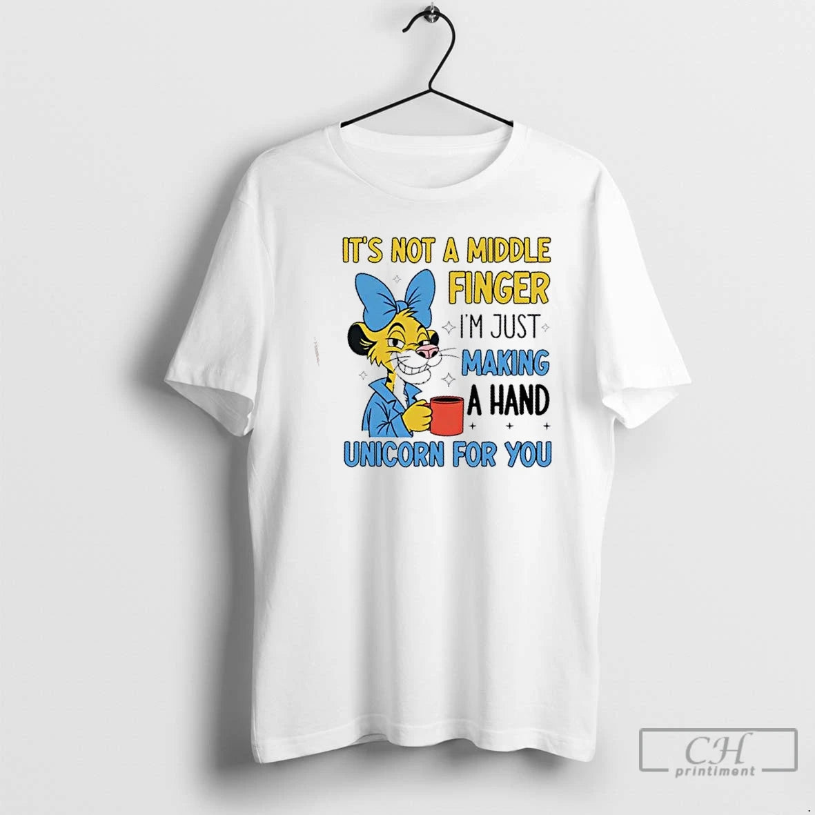 Premium Lion Its Not A Middle Finger Im Just Making A Hand Unicorn For You T-Shirts, Hoodie, Sweatshirt | DripVista.com