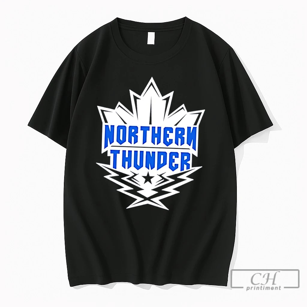 Premium London Lighting Northern Thunder Maple Background Tee