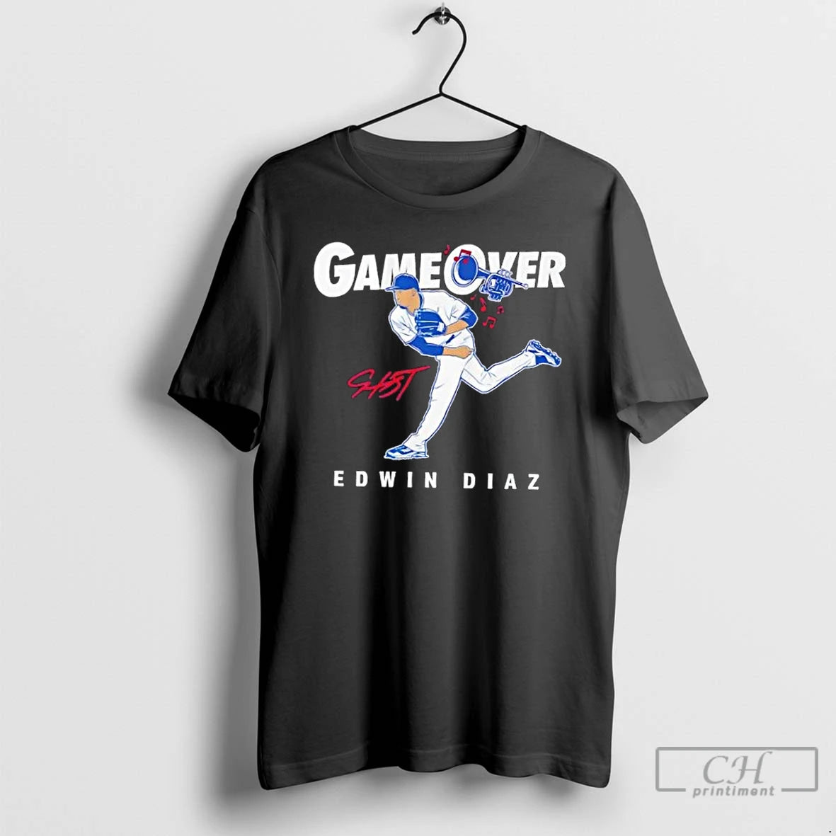 Premium Los Angeles Dodgers Baseball Edwin Diaz Game Over Signature T-Shirts, Hoodie, Sweatshirt | DripVista.com