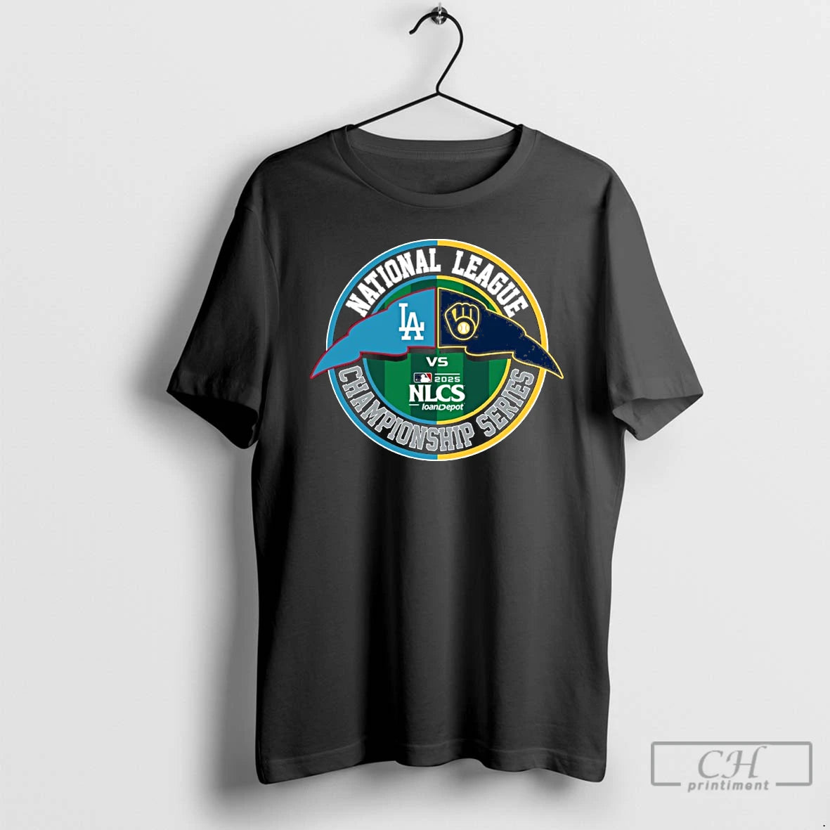 Premium Mlb Los Angeles Dodgers Vs Milwaukee Brewers 2025 Nlcs Matchup T Shirts