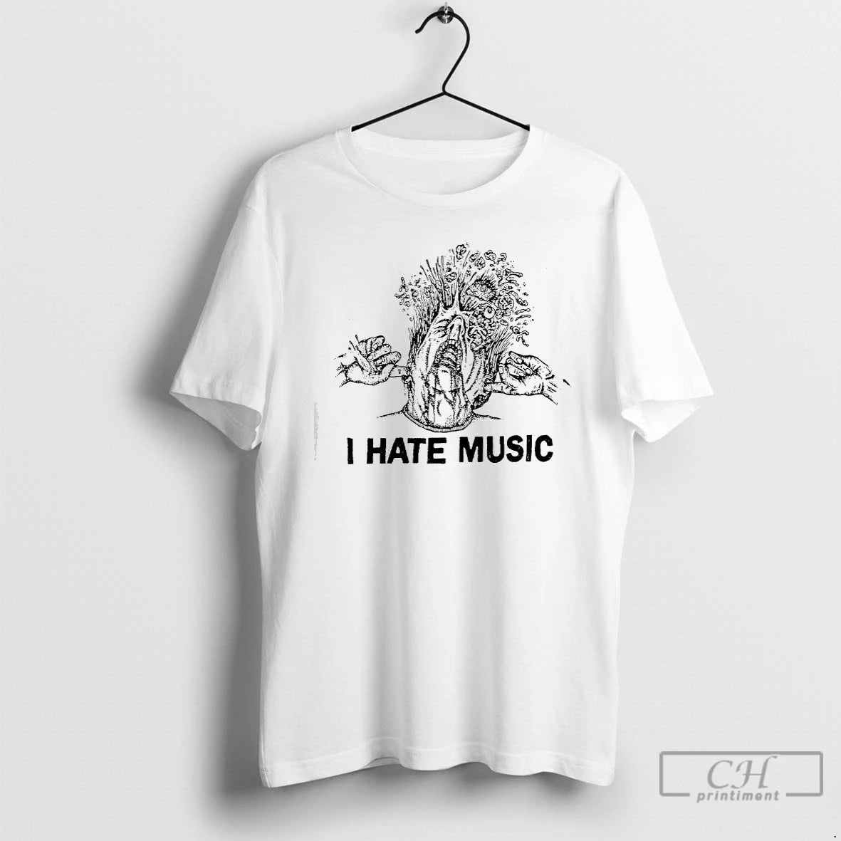 Premium Maggot Death I Hate Music Graphic T-Shirts, Hoodie, Sweatshirt | DripVista.com