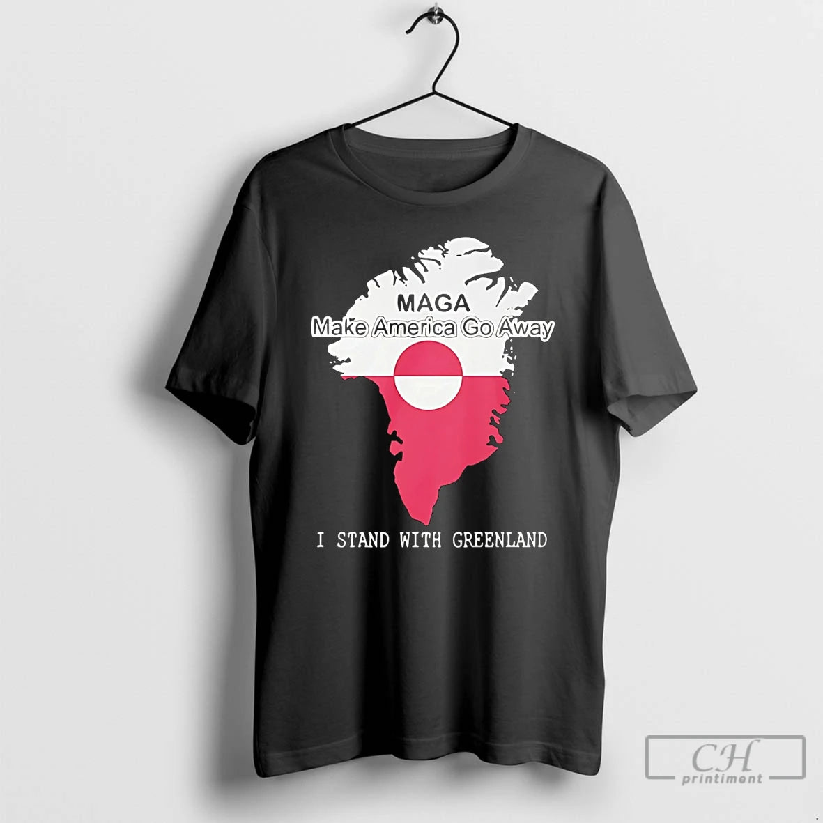 Premium Make America Go Away Greenland Flag I Stand With Greenland Protest 2026 T Shirts Hoodie, Sweatshirt | DripVista.com