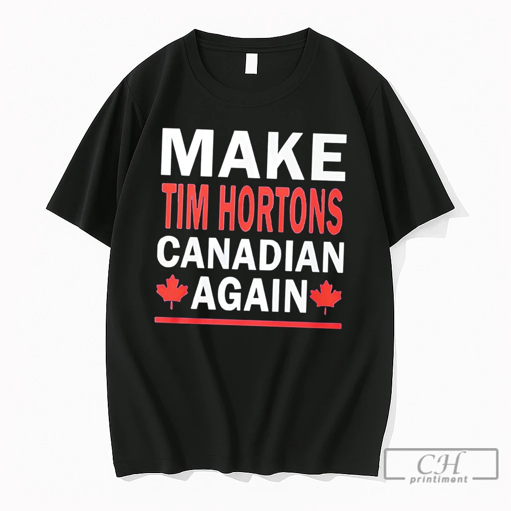Premium Make Tim Hortons Canadian Again Flag Tee