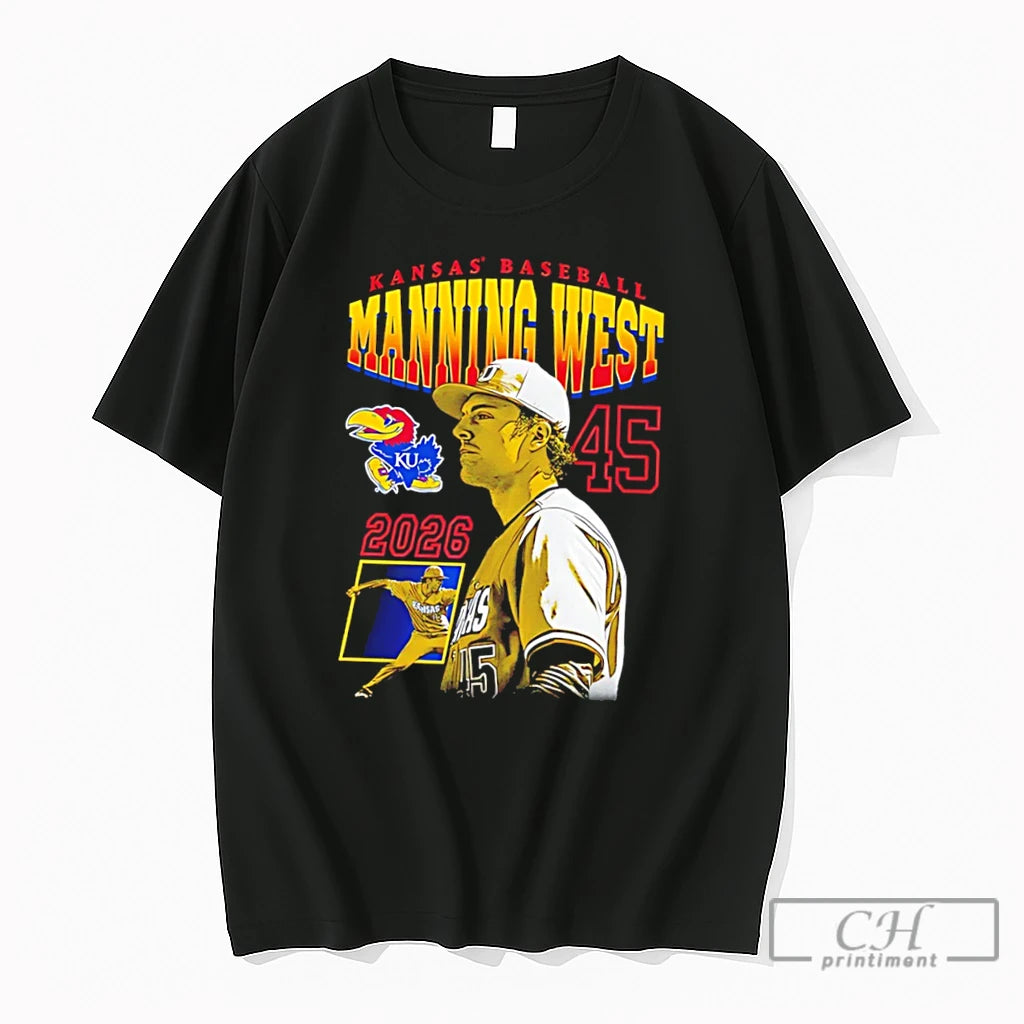 Premium Manning West Kansas Baseball Portrait Tee