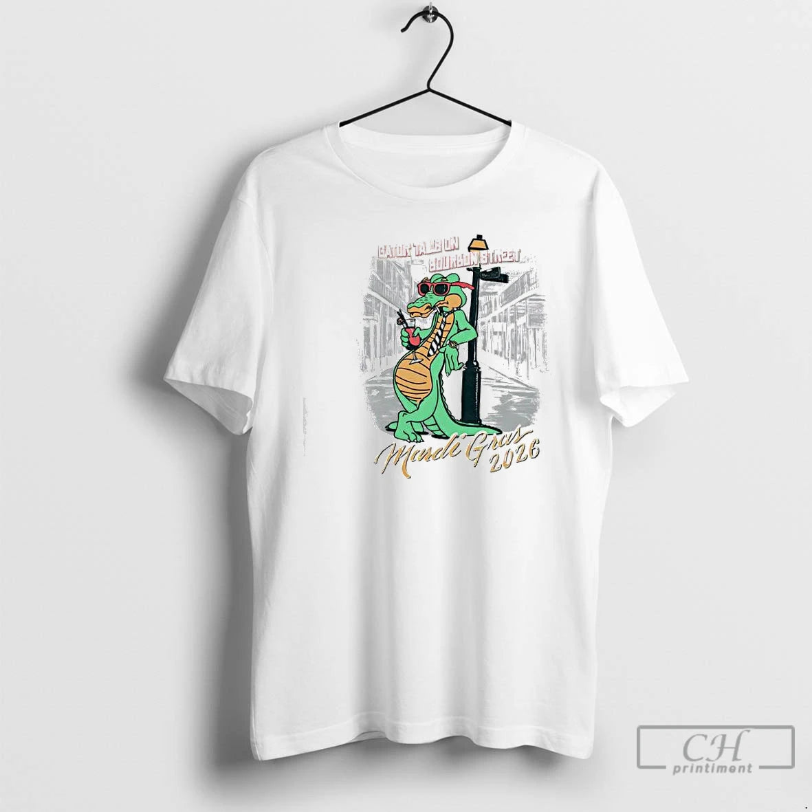 Premium Mardi Gras 2026 Gator Tails On Bourbon Street T-Shirts, Hoodie, Sweatshirt | DripVista.com