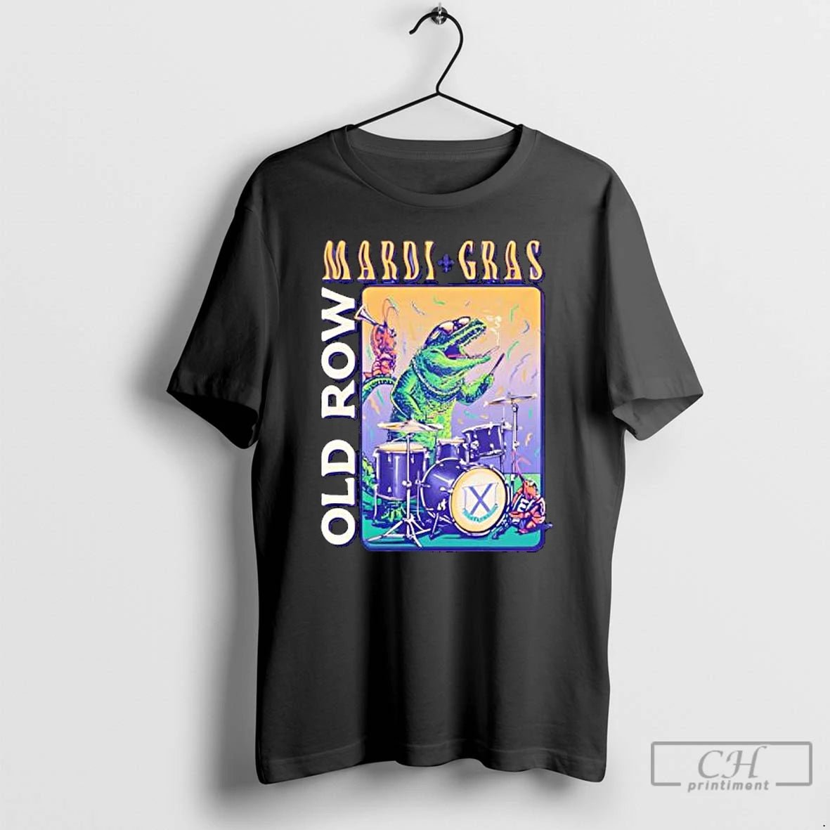 Premium Mardi Gras Gator Band Old Row T-Shirts, Hoodie, Sweatshirt | DripVista.com