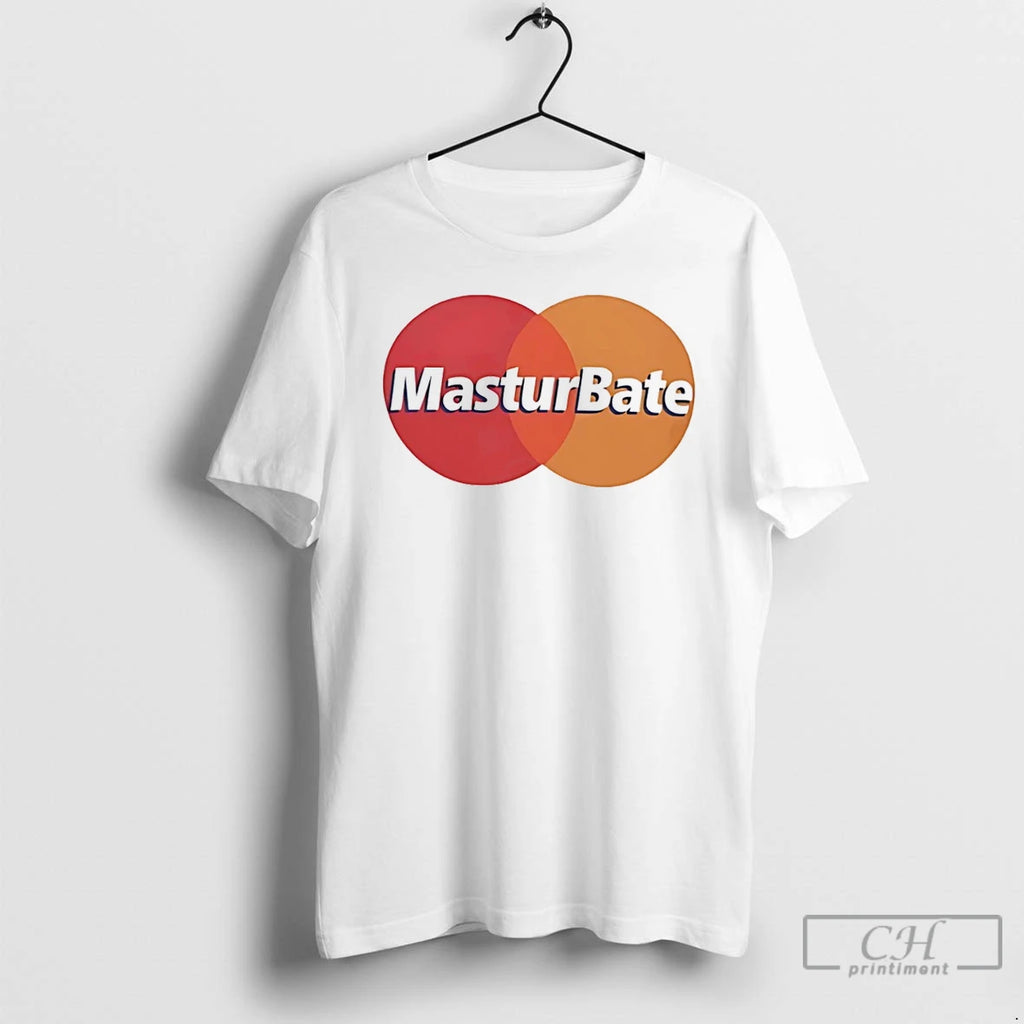 Premium Masturbate Mastercard Logo T Shirts