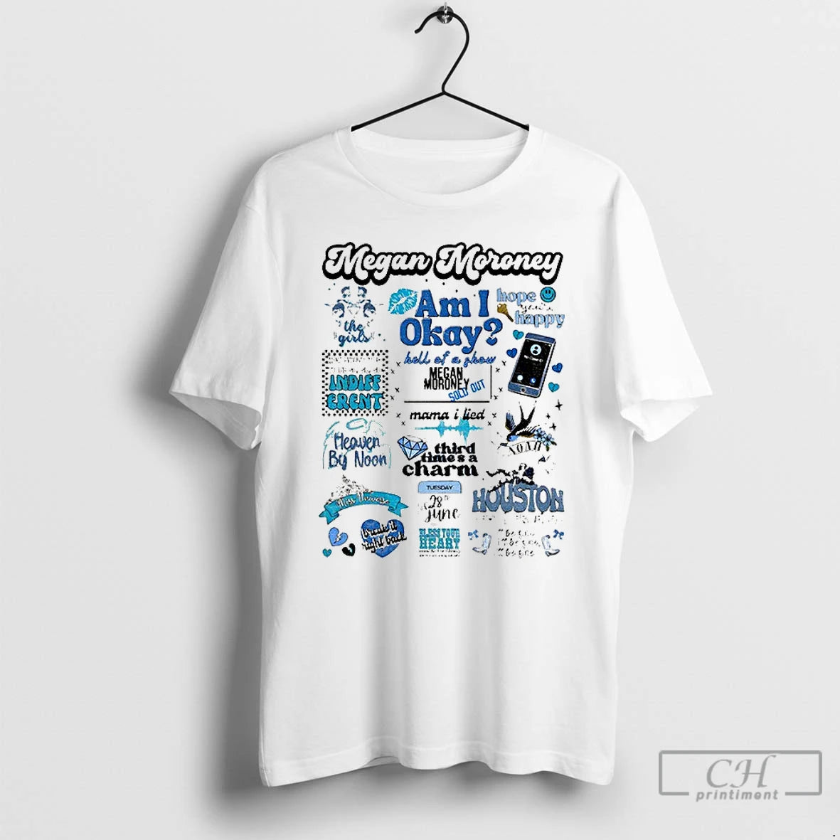 Premium Megan Moroney Am I Okay Third Times A Charm Heaven By Noon T Shirts Hoodie, Sweatshirt | DripVista.com