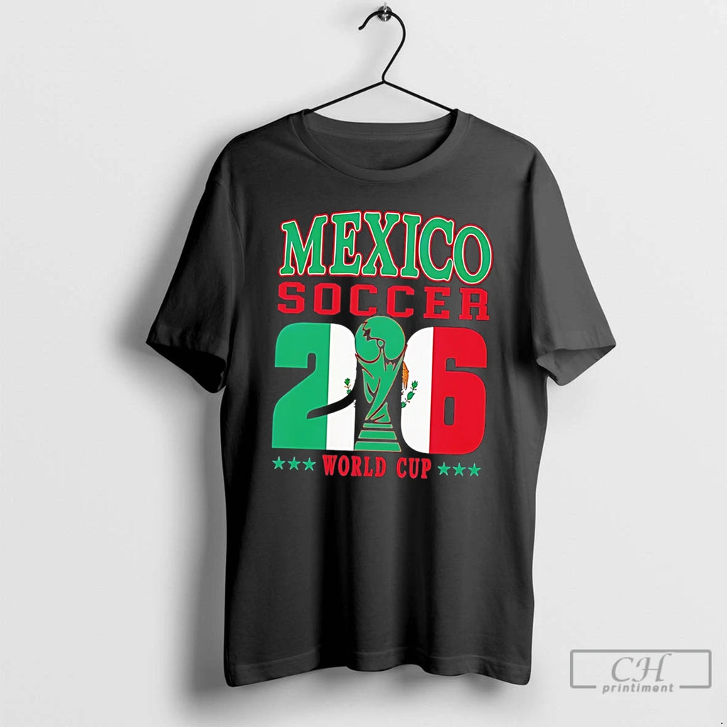 Premium Mexico Soccer 2026 World Cup Flag Tee