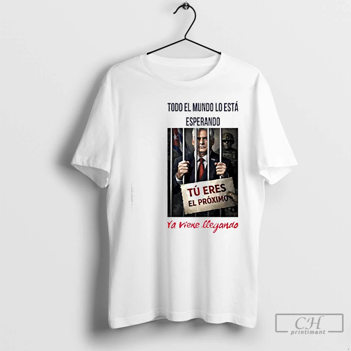 Premium Miguel Diaz Canel Everyone Is Waiting For Him T-Shirts, Hoodie, Sweatshirt | DripVista.com