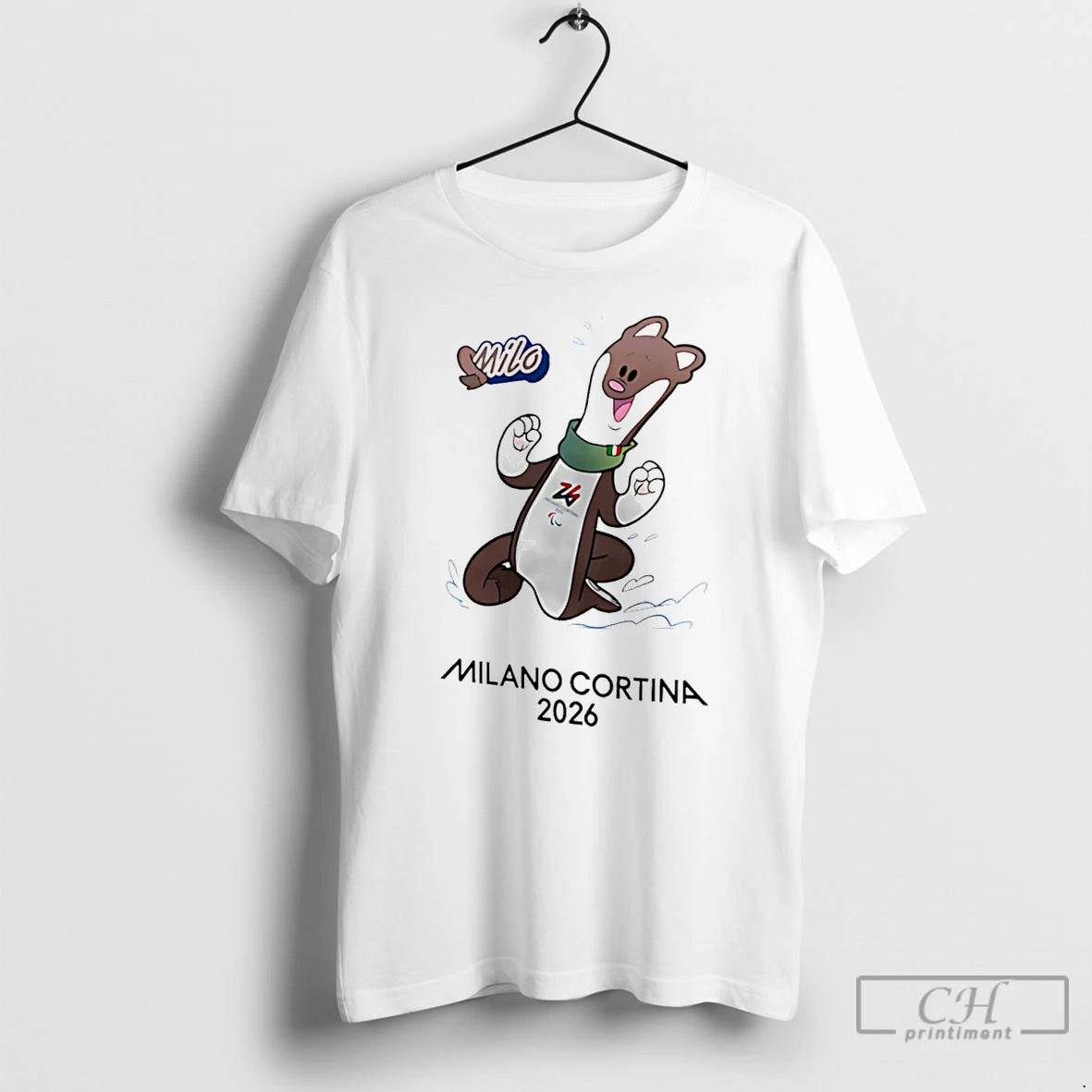 Premium Milano Cortina 2026 Paralympics Mascotte Graphic T-Shirts, Hoodie, Sweatshirt | DripVista.com