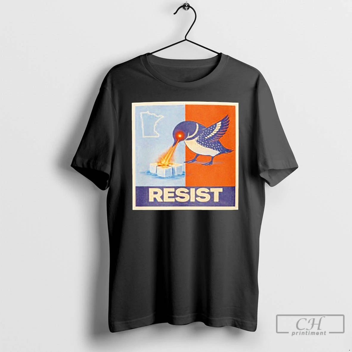 Premium Minneapolis Resist Anti Ice Loon Graphic T-Shirts, Hoodie, Sweatshirt | DripVista.com