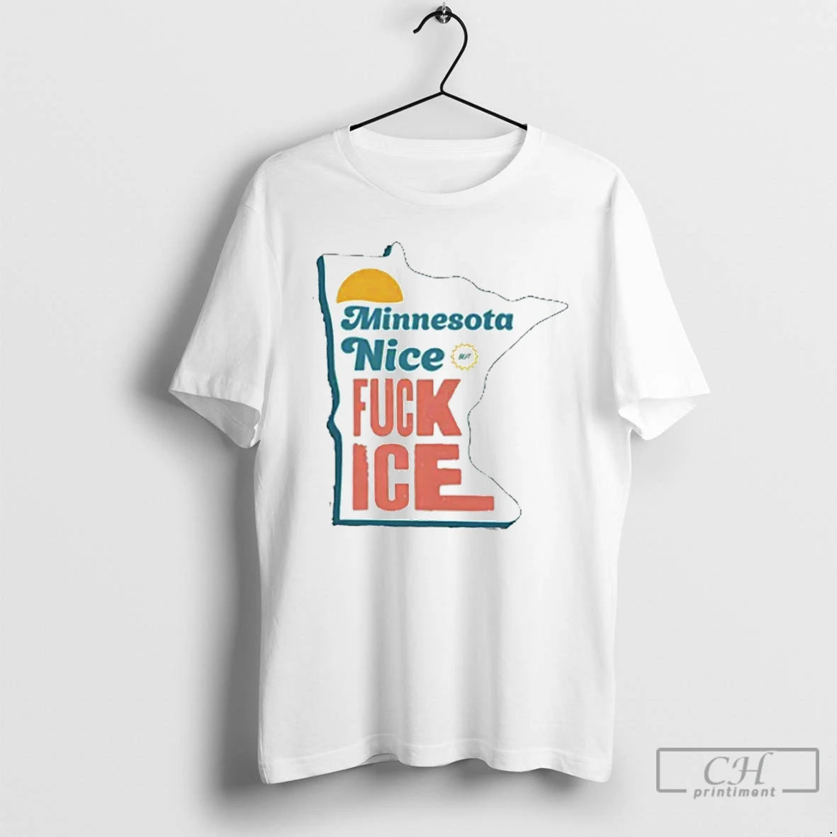 Premium Minnesota Nice Fuck Ice State Outline Retro Typography T-Shirts, Hoodie, Sweatshirt | DripVista.com