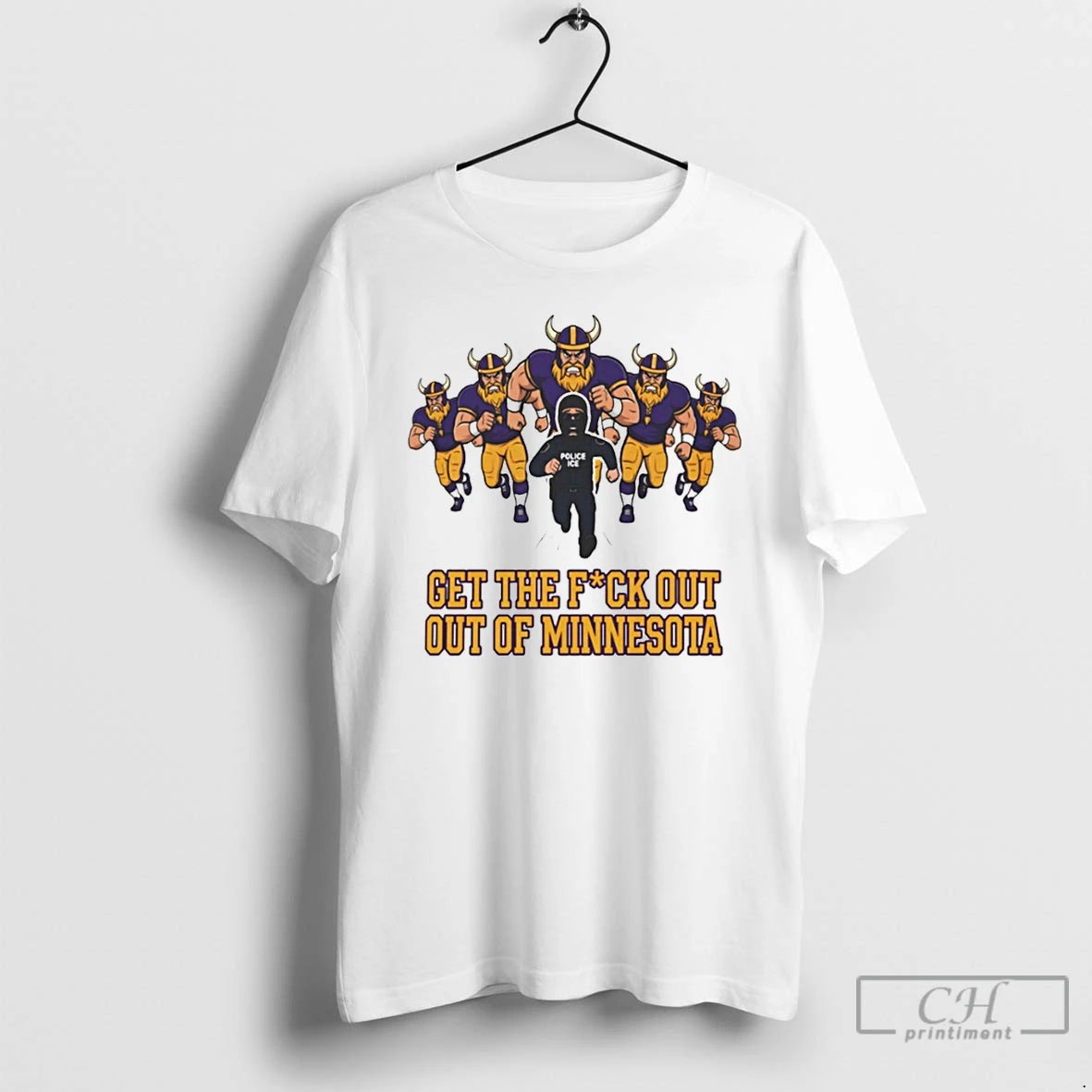 Premium Minnesota Vikings Ice Get The Fuck Out Of Minnesota Anti Ice Protest T Shirts Hoodie, Sweatshirt | DripVista.com