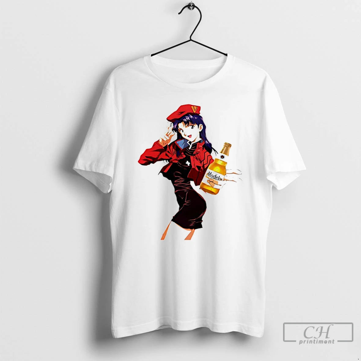 Premium Misato Mod Modelo Beer Anime T-Shirts, Hoodie, Sweatshirt | DripVista.com