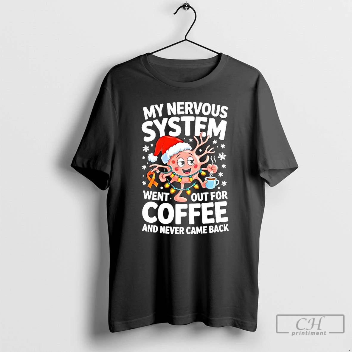 Premium Multiple Sclerosis Christmas Coffee Funny T-Shirts, Hoodie, Sweatshirt | DripVista.com