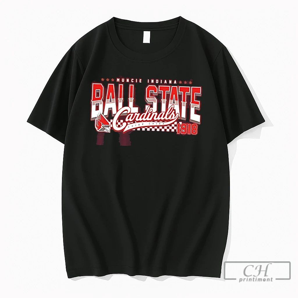 Premium Muncie Indiana Ball State Cardinals 1918 Tee