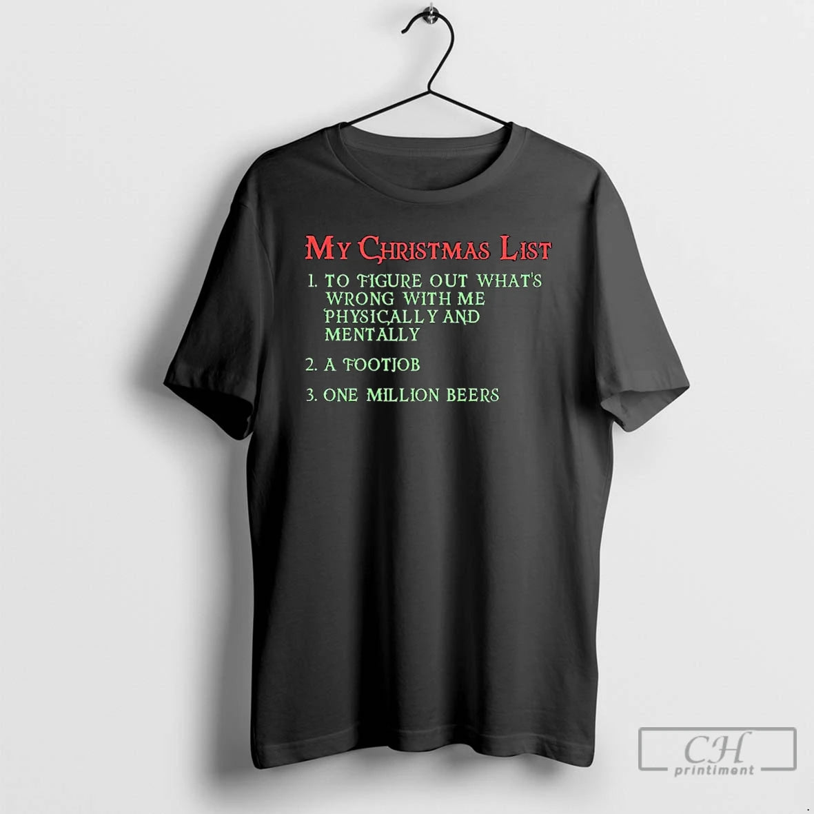 Premium My Christmas List To Figure Out Whats Wrong With Me Physically And Mentally Ornaments T-Shirts, Hoodie, Sweatshirt