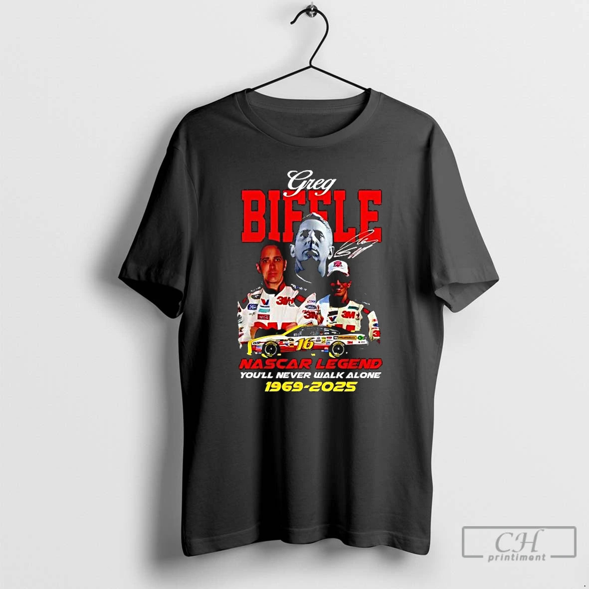 Premium Nascar Legend Greg Biffle Youll Never Walk Alone 1969 2025 Signature T Shirts Sweater Hoodie, Sweatshirt