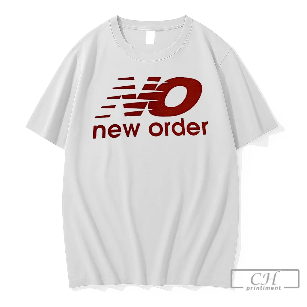 Premium New Order Band Merch Red Logo Apparel New Order