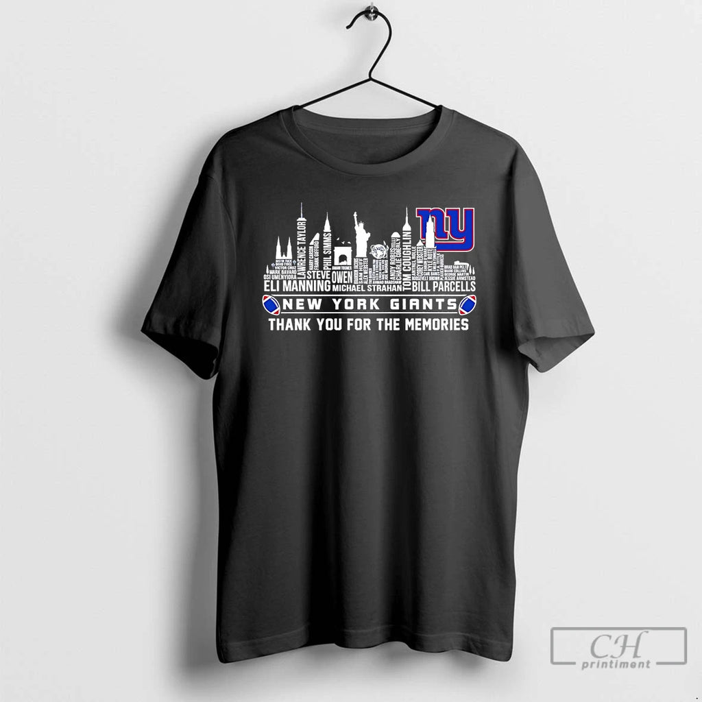 Premium New York Giants City Players Names Thank You For The Memories T Shirts Sweater Hoodie, Sweatshirt | DripVista.com