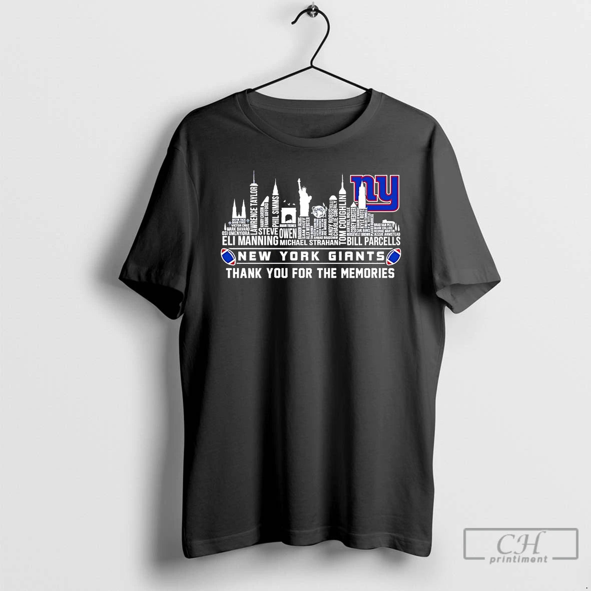 Premium New York Giants City Players Names Thank You For The Memories T Shirts Sweater Hoodie, Sweatshirt | DripVista.com